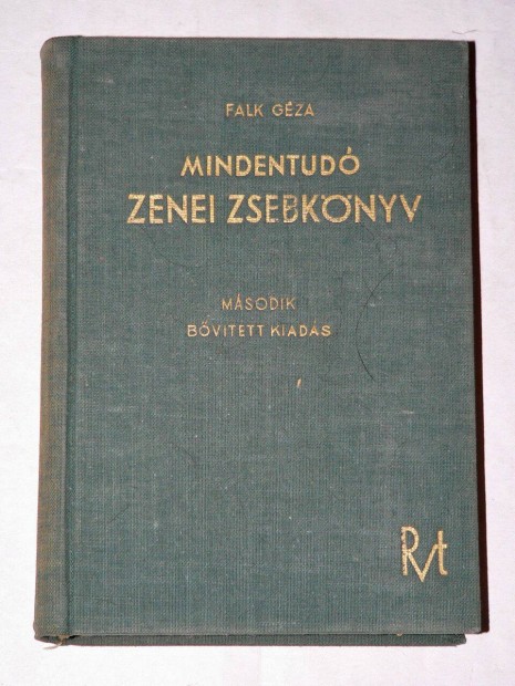 Falk Gza Mindentud zenei zsebknyv / knyv 1936 Rzsavlgyi kiads