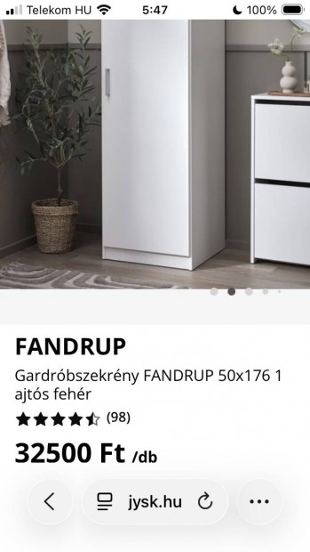 Fandrup Jysk szekr�ny