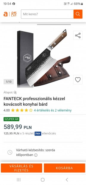 Fanteck professzionlis kzzel kovcsolt konyhai brd ks