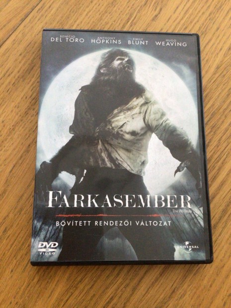 Farkasember DVD Benicio Del Toro Anthony Hopkins Emily Blunt