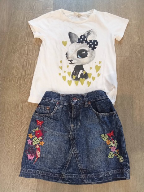 Farmer szoknya H&M pólóval.128.