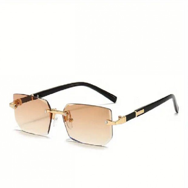 Fashion Rectangle Rimless Metal Sunglasses