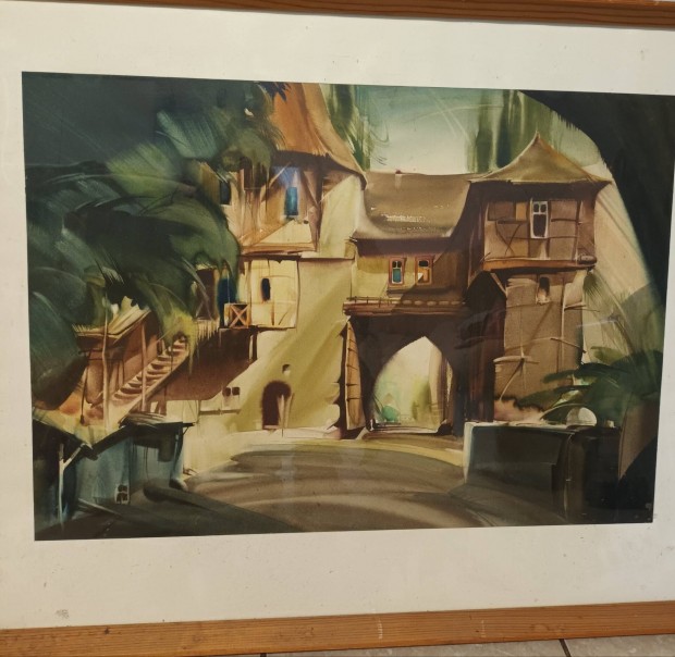 Fassel Ferenc által készített akvarell (67x46)