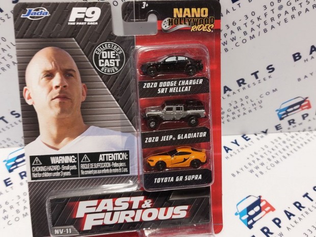 Fast & Furious 3 darabos szett - NV-11 Jada Toys kisaut