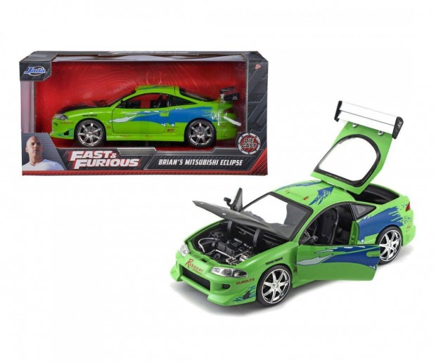 Fast & Furious Brian's 1995 Mitsubishi Eclipse 1:24 Aut Modell