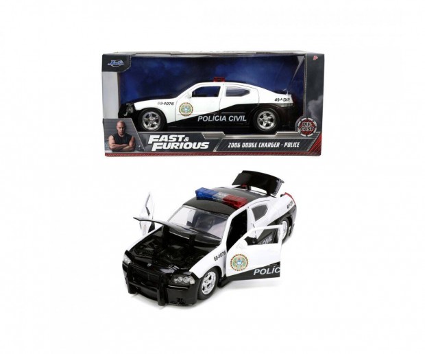 Fast & Furious Hallos Iramban 2006 Dodge Charger Police 1:24 modell