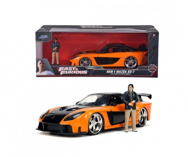 Fast & Furious Han figura & 1997 Mazda RX-7 1:24 Aut modell