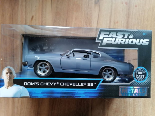 Fast & Furious j Dom 's Chevy Chevelle SS szrke 1:24 modell aut
