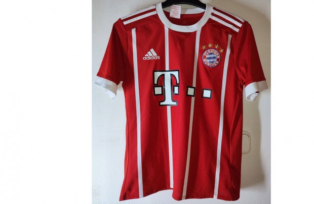 Fc Bayern München piros eredeti adidas 2017-18 gyerek mez (L, 164)