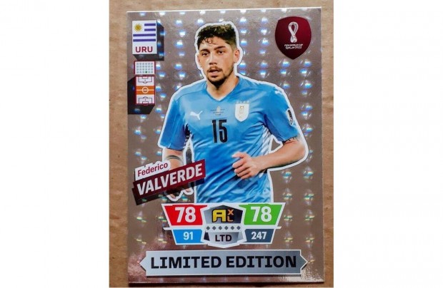Federico Valverde Uruguay XXL Limited focis krtya WC Qatar 2022