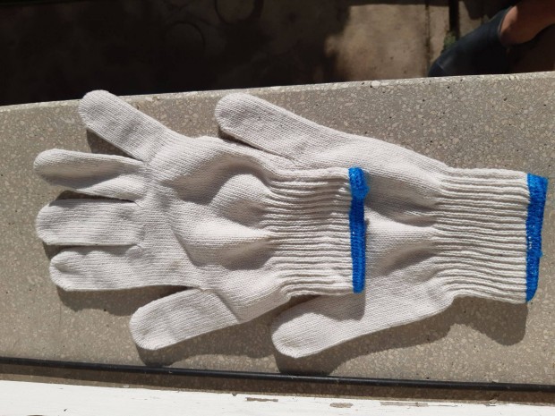 Fehér cérna munkavédelmi kesztyű