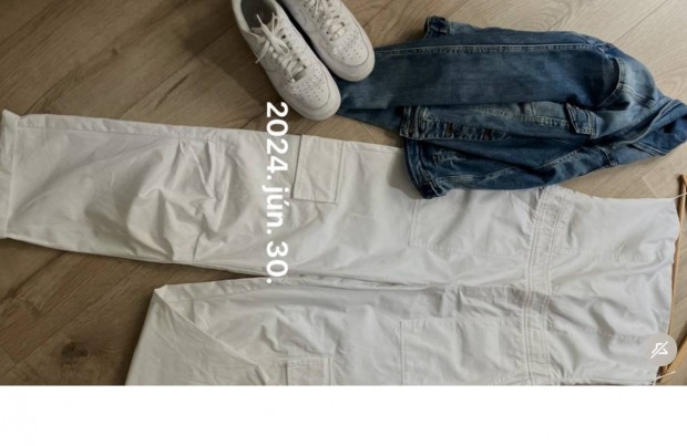Fehér vászon Zara overál eladó!