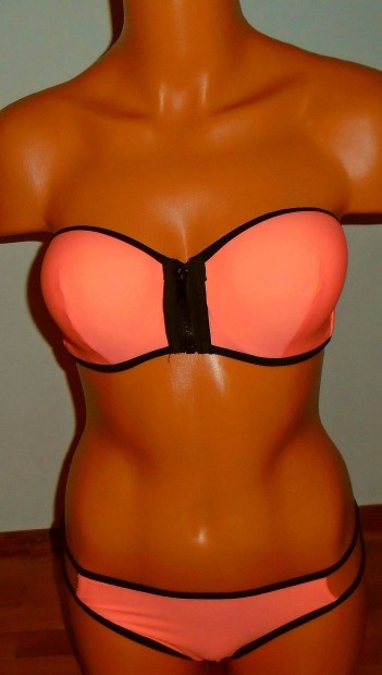 Feil dekoratv neon narancssrga csinos bikini 38