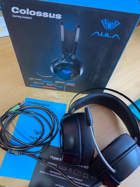 Fejhallgat - Gaming headset Aula Colossus kk sznben