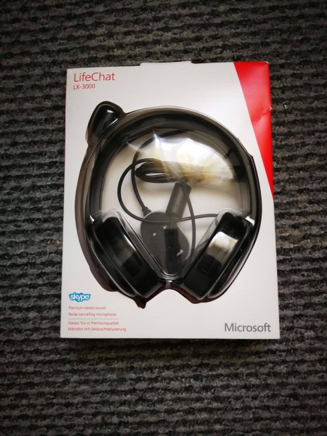 Fejhallgat, mikrofonnal, USB, Microsoft Lifechat LX-3000