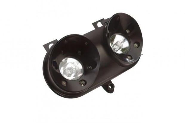 Fejlámpa maszk dupla optikával Yamaha BW's NG / MBK Next fekete