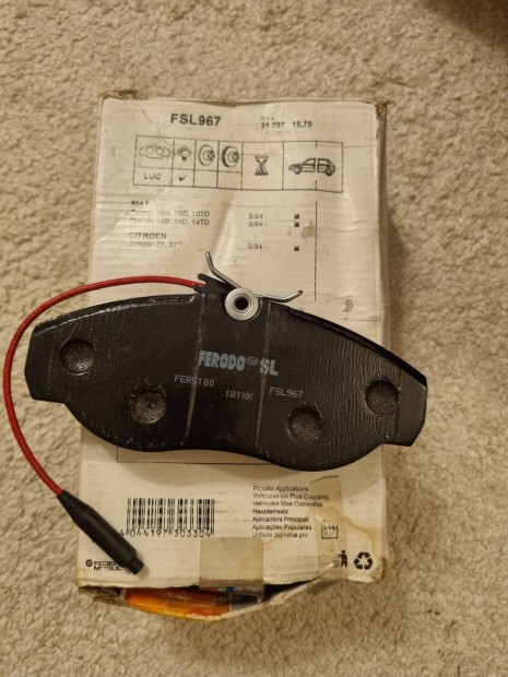 Fkbett kszlet Ferodo Fiat Ducato, Citroen Jumper Fsl967