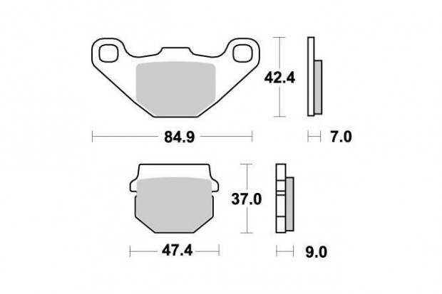 Fékbetétek hátsó Moto Master Nitro KX 80