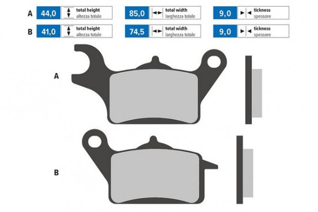 F�kbet�tek jobb els� Polini Eredeti Yamaha Tricity