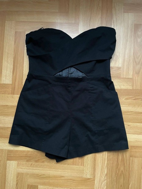 Fekete H&M cutout romper jumpsuit kezeslbas