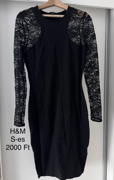 Fekete alkalmi ruha S-es (H&M)