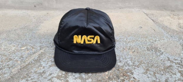 Fekete fnyes NASA unisex baseball sapka