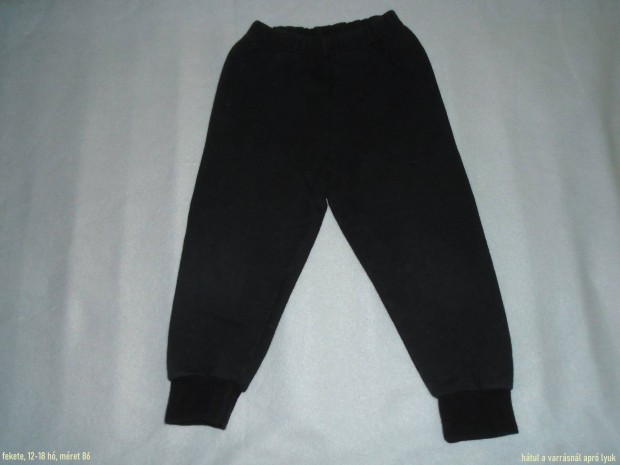 Fekete jogger nadrg 12-18 h (mret 86)