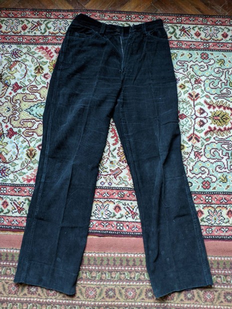 Fekete kord, fm cipzras, Indigo Jeans, Original style, Michigan