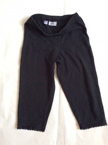 Fekete pamut 3/4 - es leggings