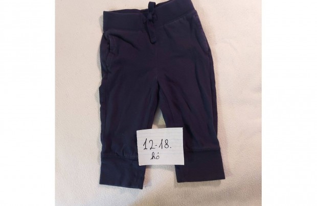 Fekete szabadid� nadr�g 12/18 h�napos kisfi�nak (Gap)