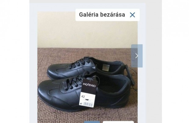 Fekete új férfi cipő 42 -es méret
