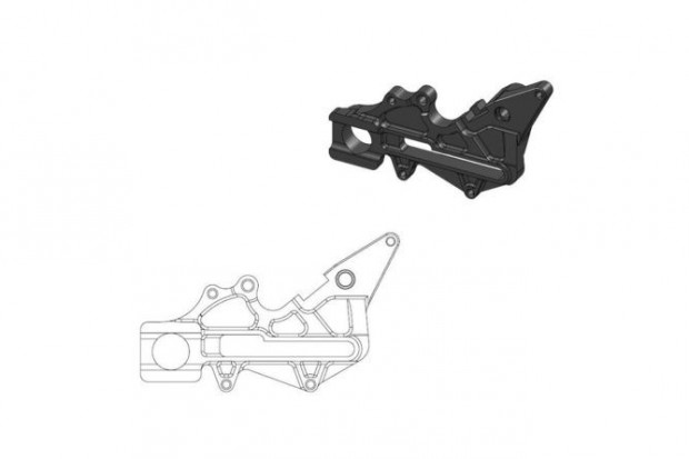 Fkkaliper tart Moto Master tlmretes 240mm fekete Husqvarna TE / FE