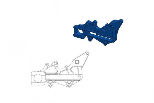 Féknyereg Tartó Moto Master 220mm kék KTM 2016 előtti
