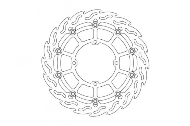 Fktrcsa sz Moto Master Flame Supermoto Racing 320mm KLX / KXF 450