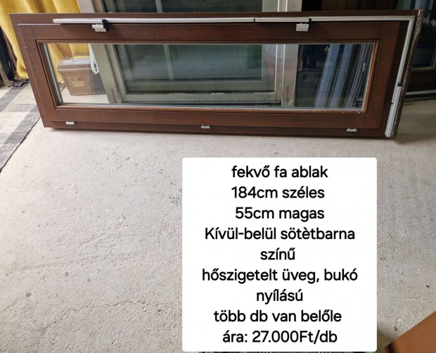 Fekv fa ablak 184*55