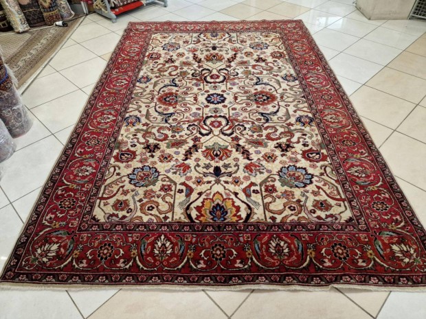 Félantik albán tabriz 200x300 kézi gyapjú perzsa szőnyeg BFZ856