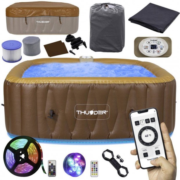 Felfjhat jacuzzi, mobiljacuzzi Whirpool Thunder Breve (zon, ledfny