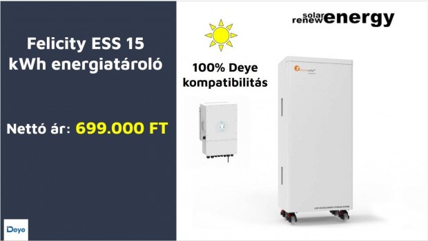 Felicity ESS 15 kWh energiatároló, akku napelemes rendszerhez