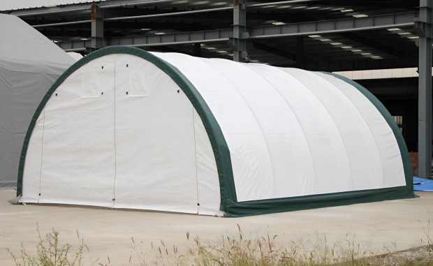 Félkörív alakú raktár sátor 6m x 9m (szimpla vasazat)