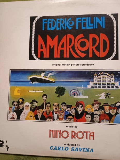 Fellini-Amarcord bakelit hanglemez, LP 