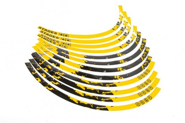 Felni matrica k�szlet 12" Stage6 s�rga / fekete