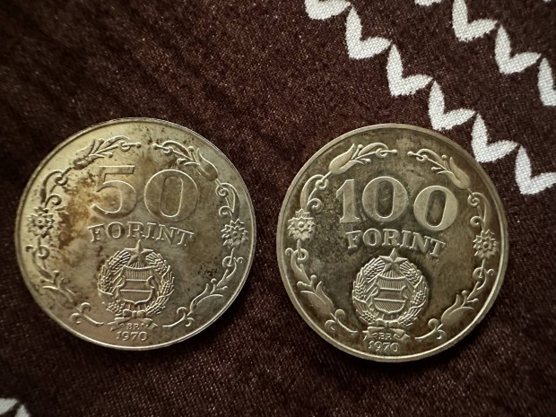 Felszabadulás ezüst 50 és 100 Forint 1970 BU