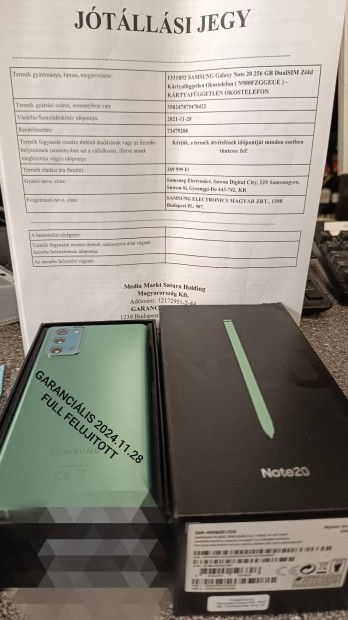 Feljtott garancilis Samsung Note 20 256/8+8Gb