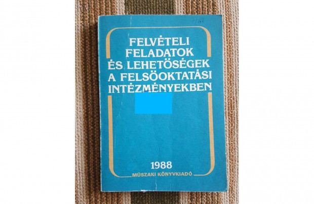 Felvteli feladatok, megoldsok s lehetsgek, 1988