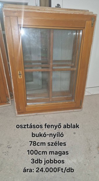 Feny ablak osztssal 78*100