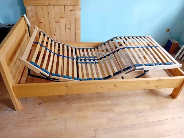 Fenyő ágy 90×200+ motoros ágyrács eladó