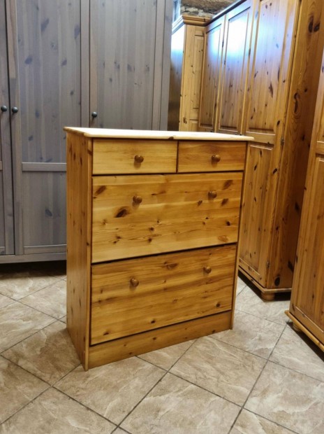 Fenyő cipősszekrény komód 80x98x36