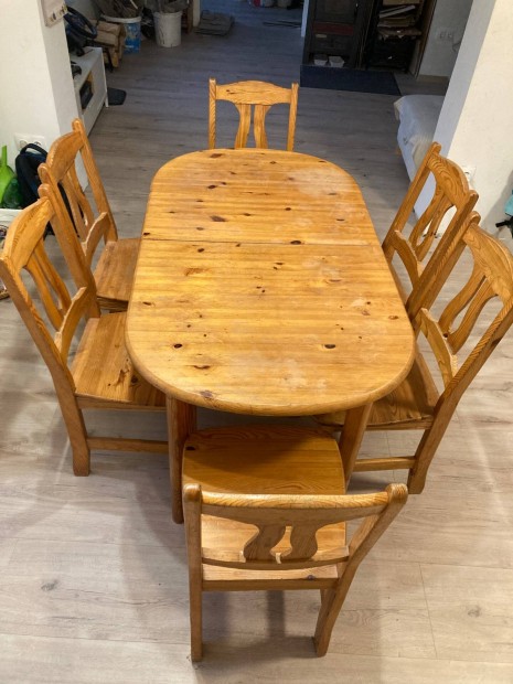 Feny� �tkez�asztal sz�kekkel