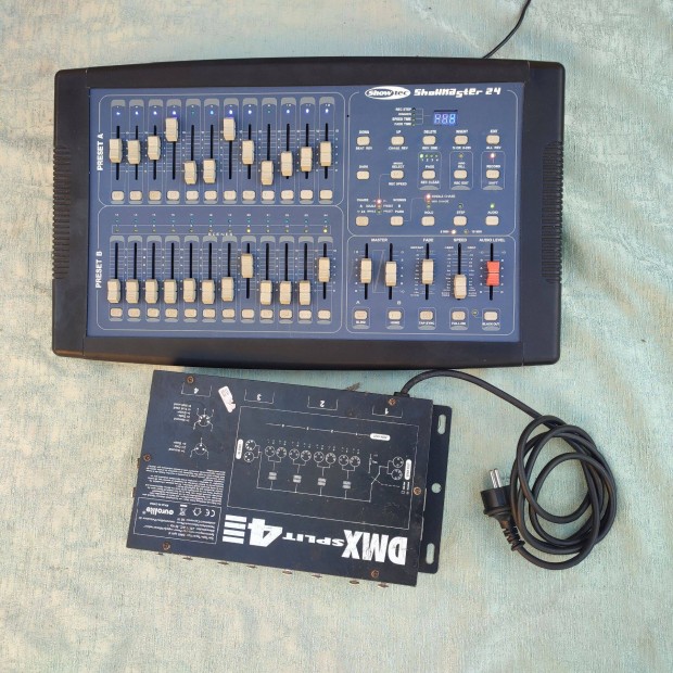 Fényvezérlő,Showtec showmaster, dmx split4