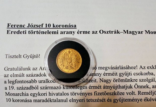 Ferenc József 10 koronása - arany